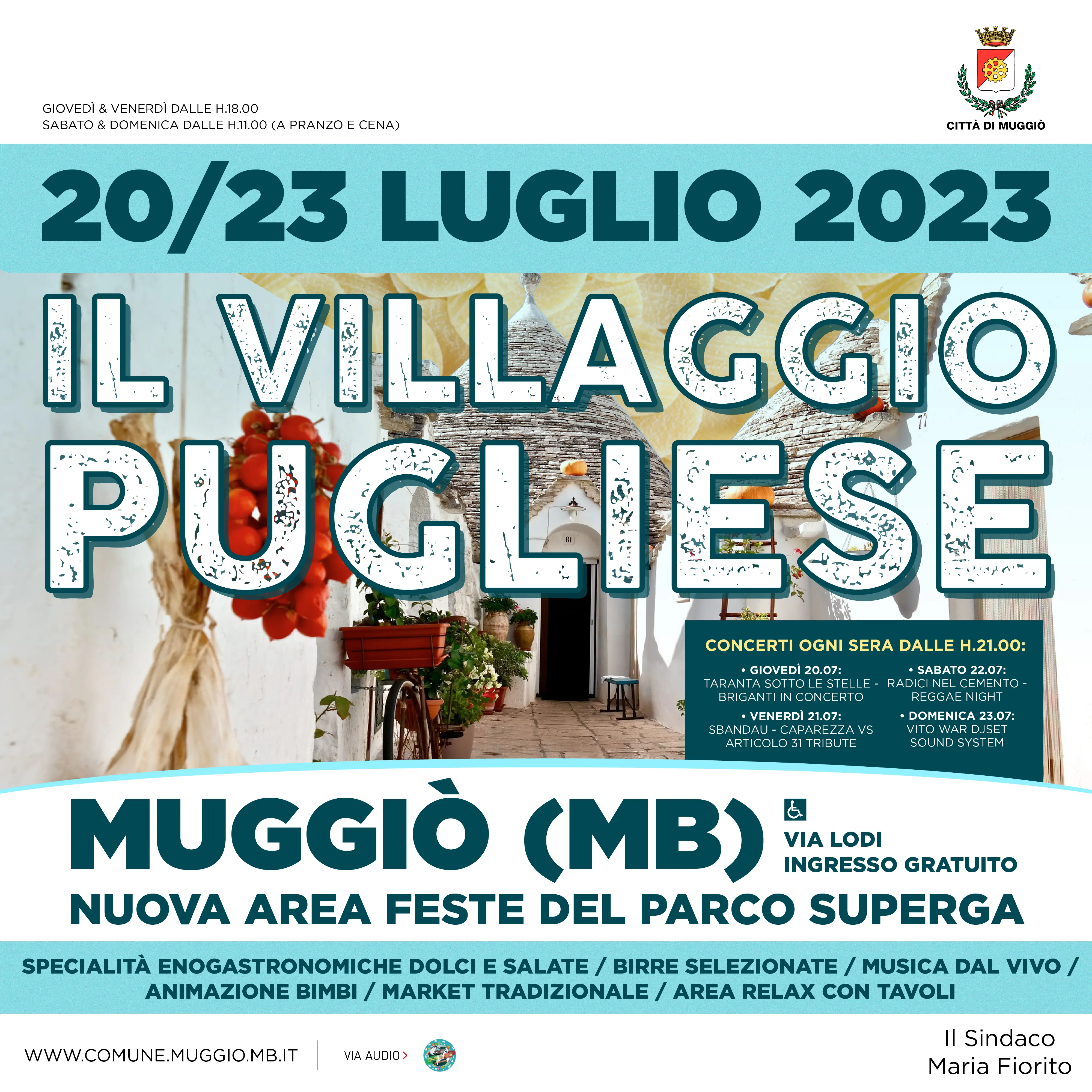 Street food e concerti:  Il Villaggio Pugliese