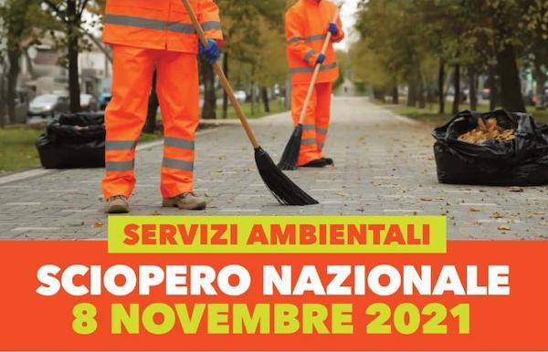 8 NOVEMBRE 2021 - Sciopero addetti ai servizi d'Igiene Ambientale
